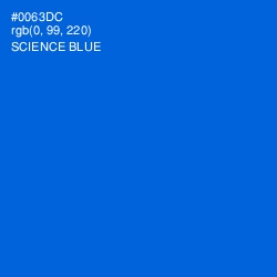 #0063DC - Science Blue Color Image